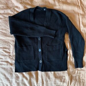 Tahari Black Knit Cardigan Sweater